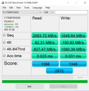 Đánh giá SSD Crucial P2 NVMe  (500GB)
