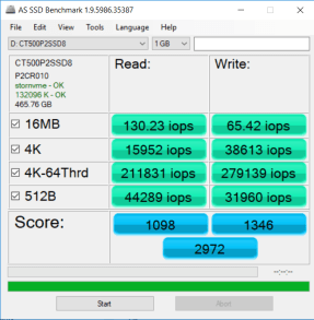 Đánh giá SSD Crucial P2 NVMe  (500GB)