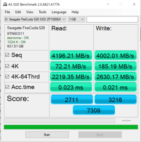 Đánh giá SSD Seagate FireCuda 520 NVMe PCie 4.0 x 4  (1TB)