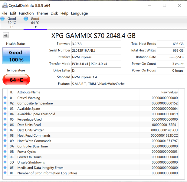 Đánh giá SSD XPG GAMMIX S70 2TB Gen4 NVMe M.2 , nhanh như khi xuất hiện